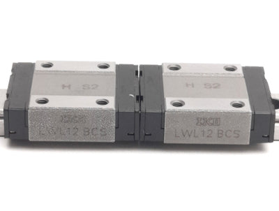 Used Lot of 2 IKO LWL12BCS Linear High Carbon Slide w/ 105mm Rail, 4290N Max Load
