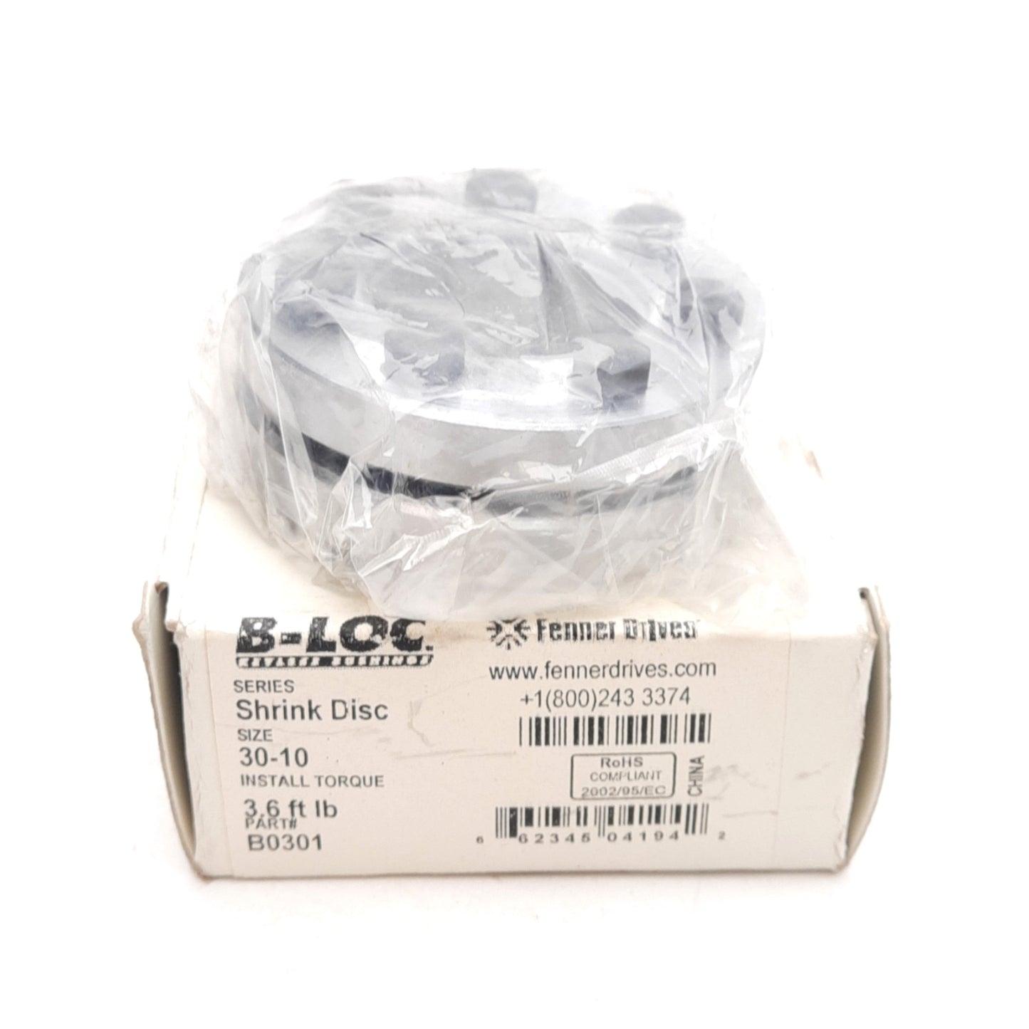 New B-LOC B0301 SD10 Series 30-10 Shrink Disc 177-407ft-lbs Torque, 30mm ID, 60mm OD