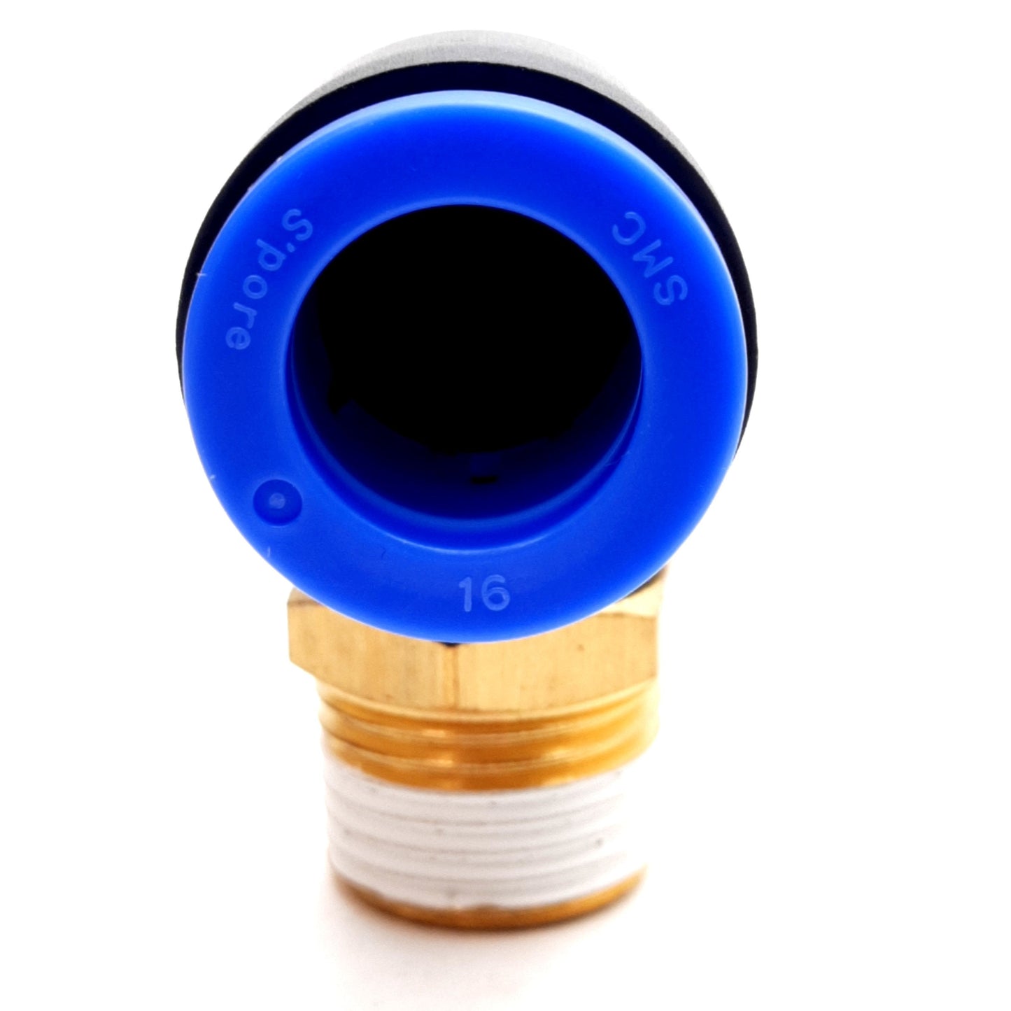 New Lot of 5 SMC KQL16-04S KQ One-Touch Elbow Fitting, ø16mm P2C Port, Rc1/2 Male