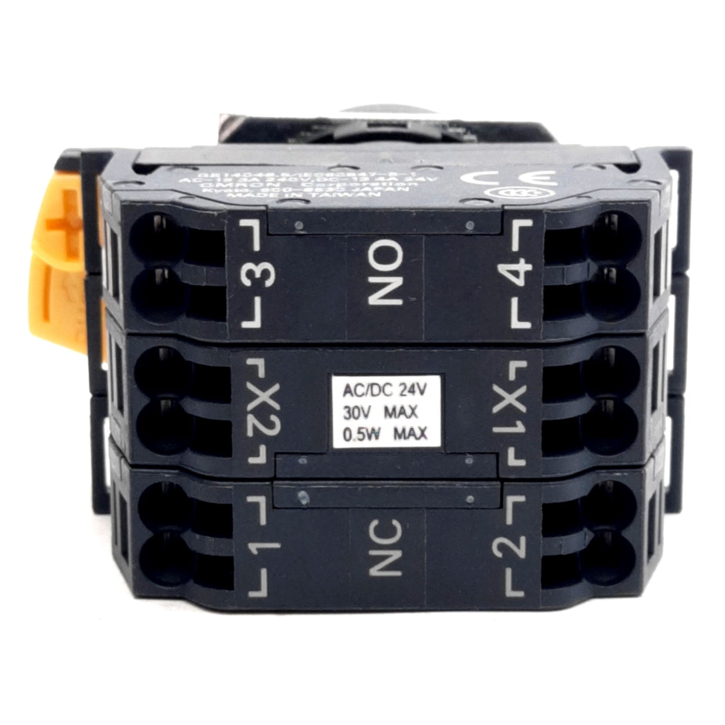 New Omron A22NLBPMTAAP102AC Illuminated Pushbutton, 1NC + 1NO, 24VAC/DC Light