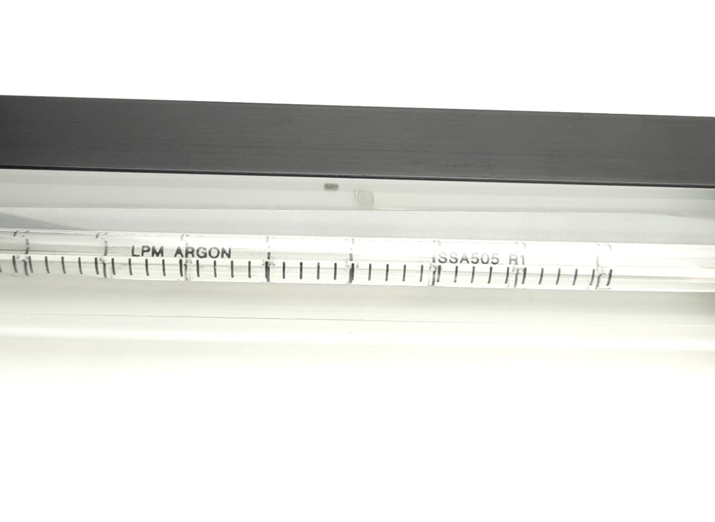 Used Brooks Instruments 1255A Flow Meter 1-10LPM Argon 155mm Scale, 1/8" NPT, 200psig