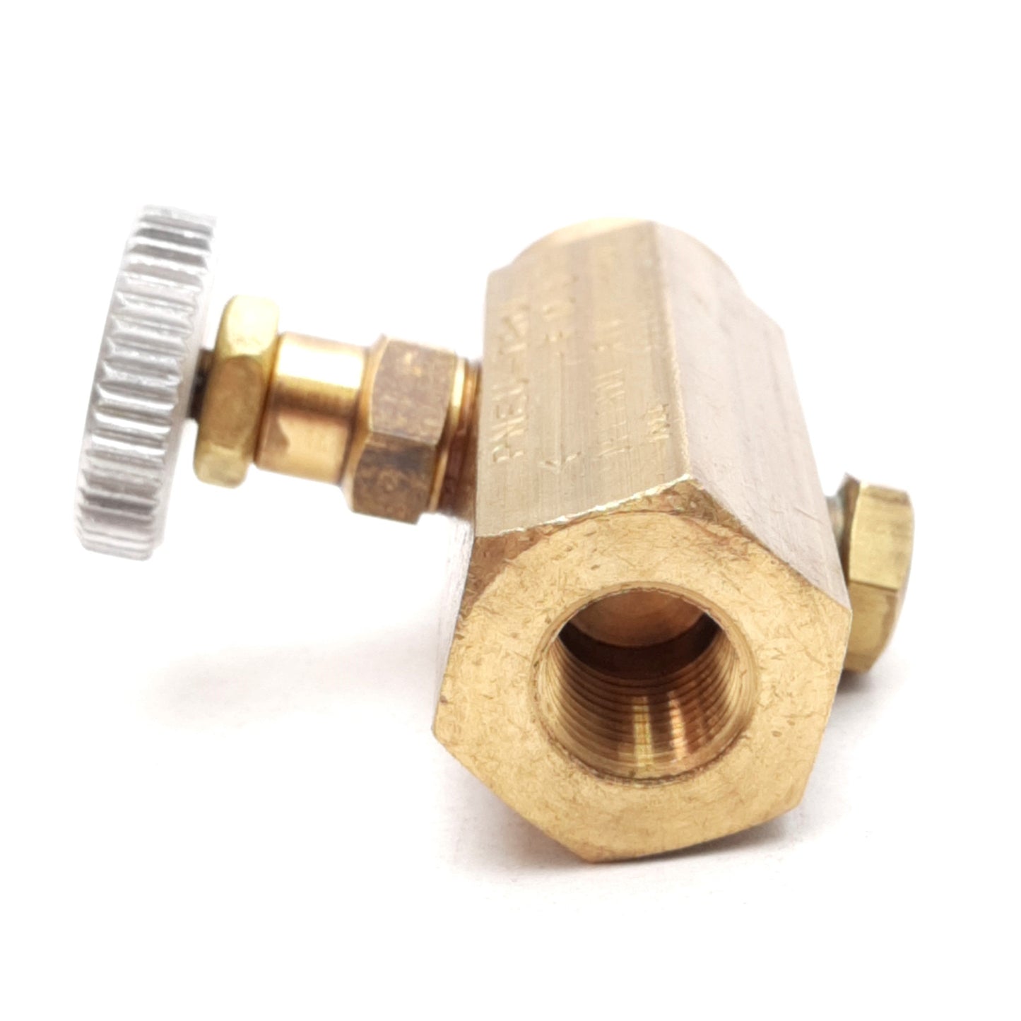 New Deltrol F10BK Flow Control Valve, 1/8in NPTF, Brass, 2000psi, 1.5gpm, 0.23 Cv