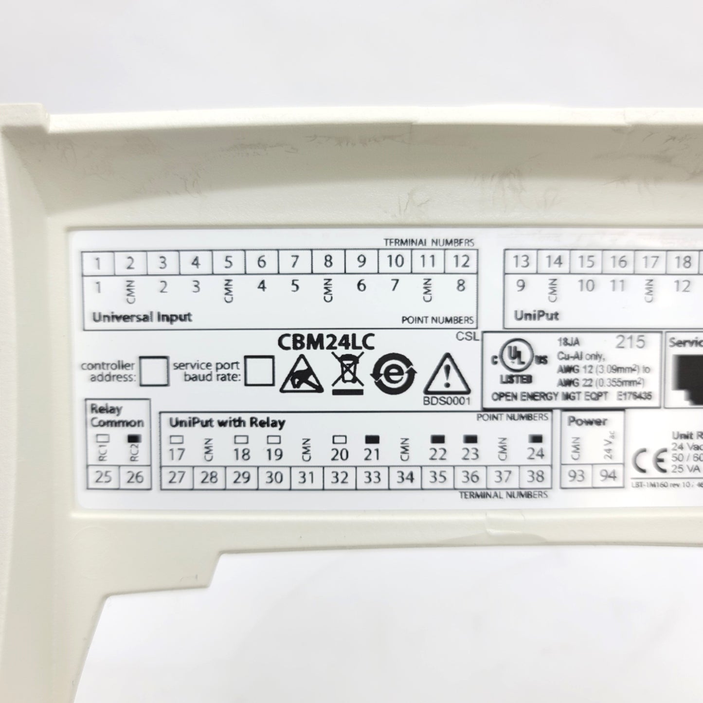 Used Cylon Teletrol CBM24LC Programmable Controller 8 Inputs, 8 UniPuts, 24VAC