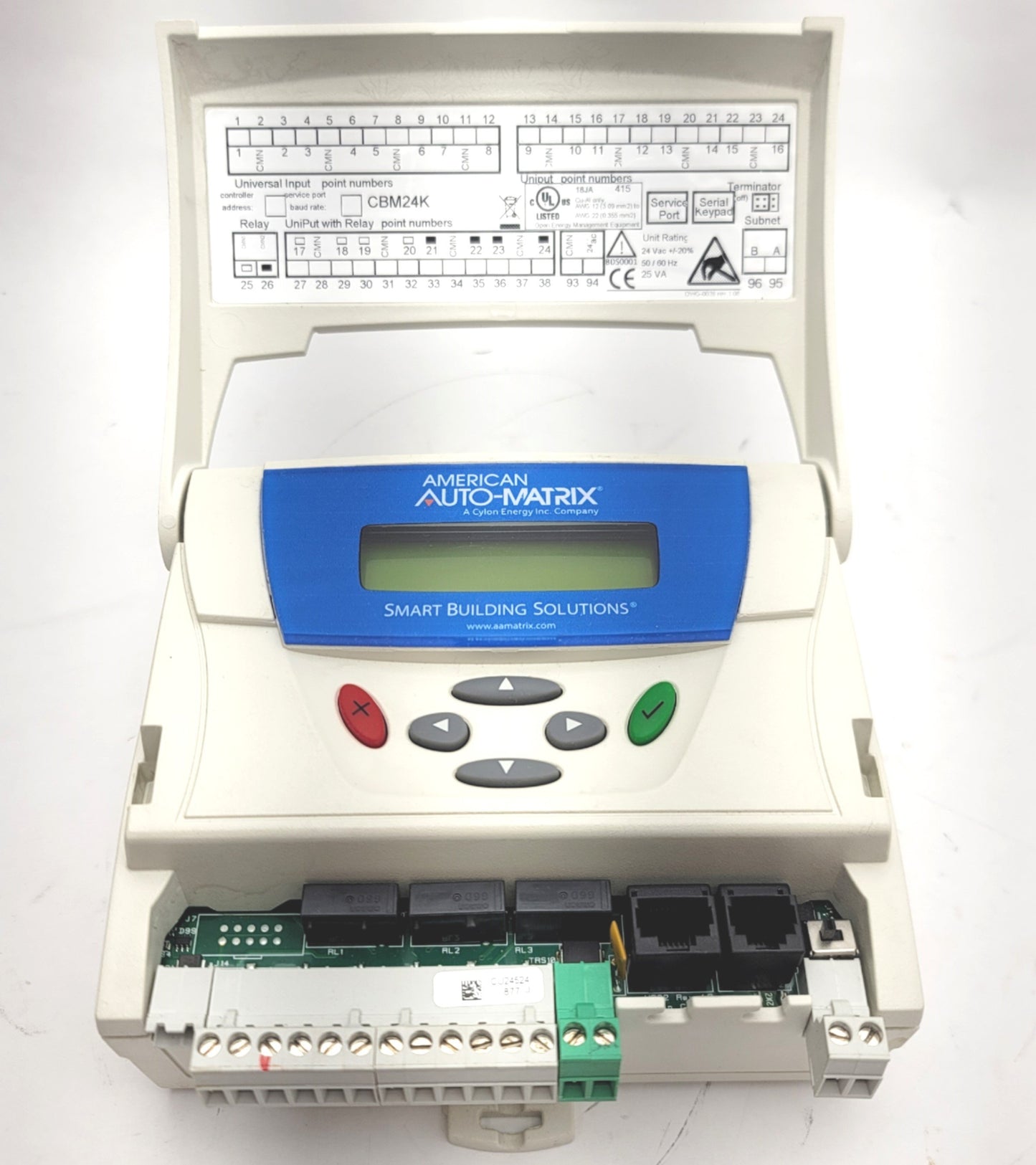 Used American Auto Matrix CBM24K Programmable Controller 8 Inputs, 8 UniPuts, 24VAC