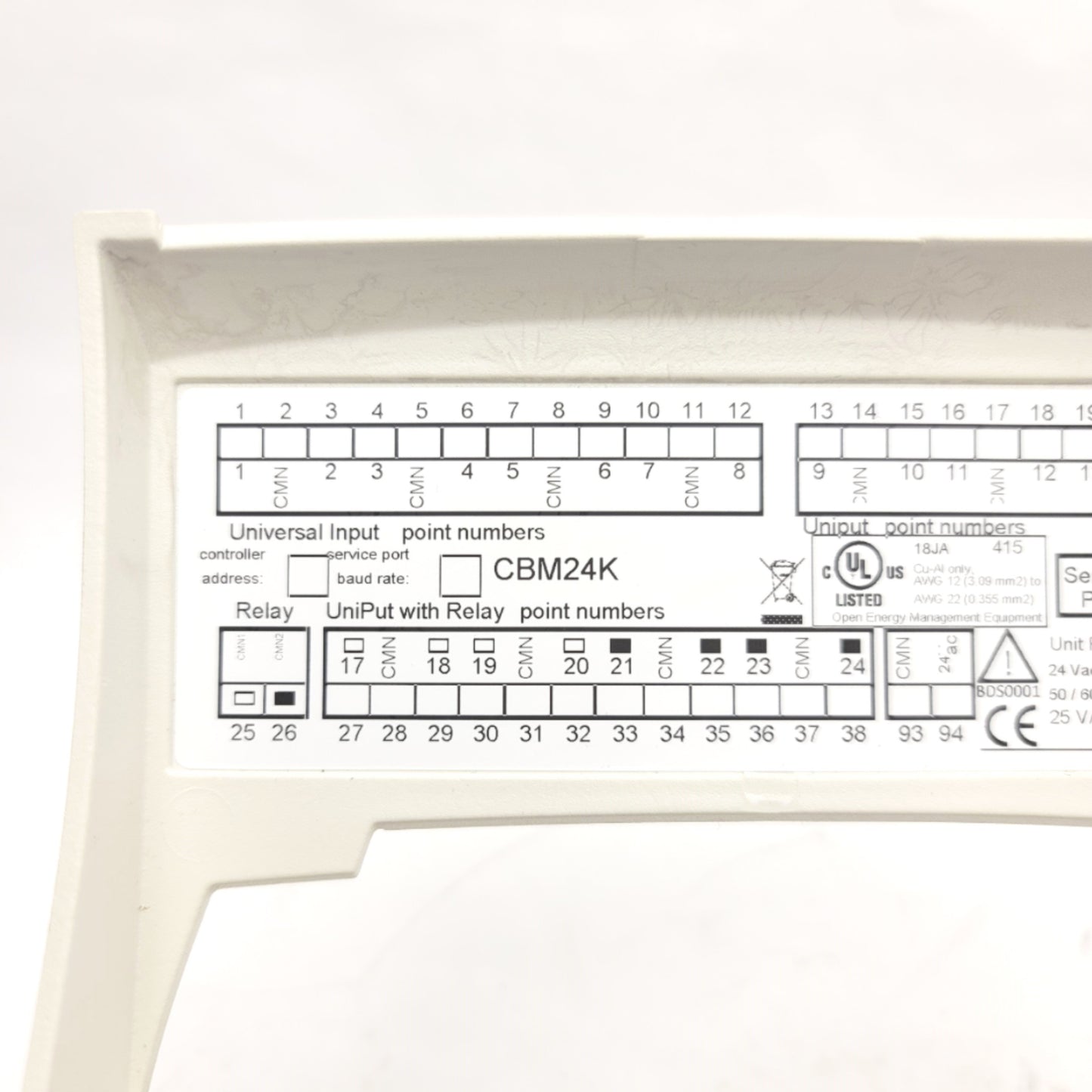 Used American Auto Matrix CBM24K Programmable Controller 8 Inputs, 8 UniPuts, 24VAC
