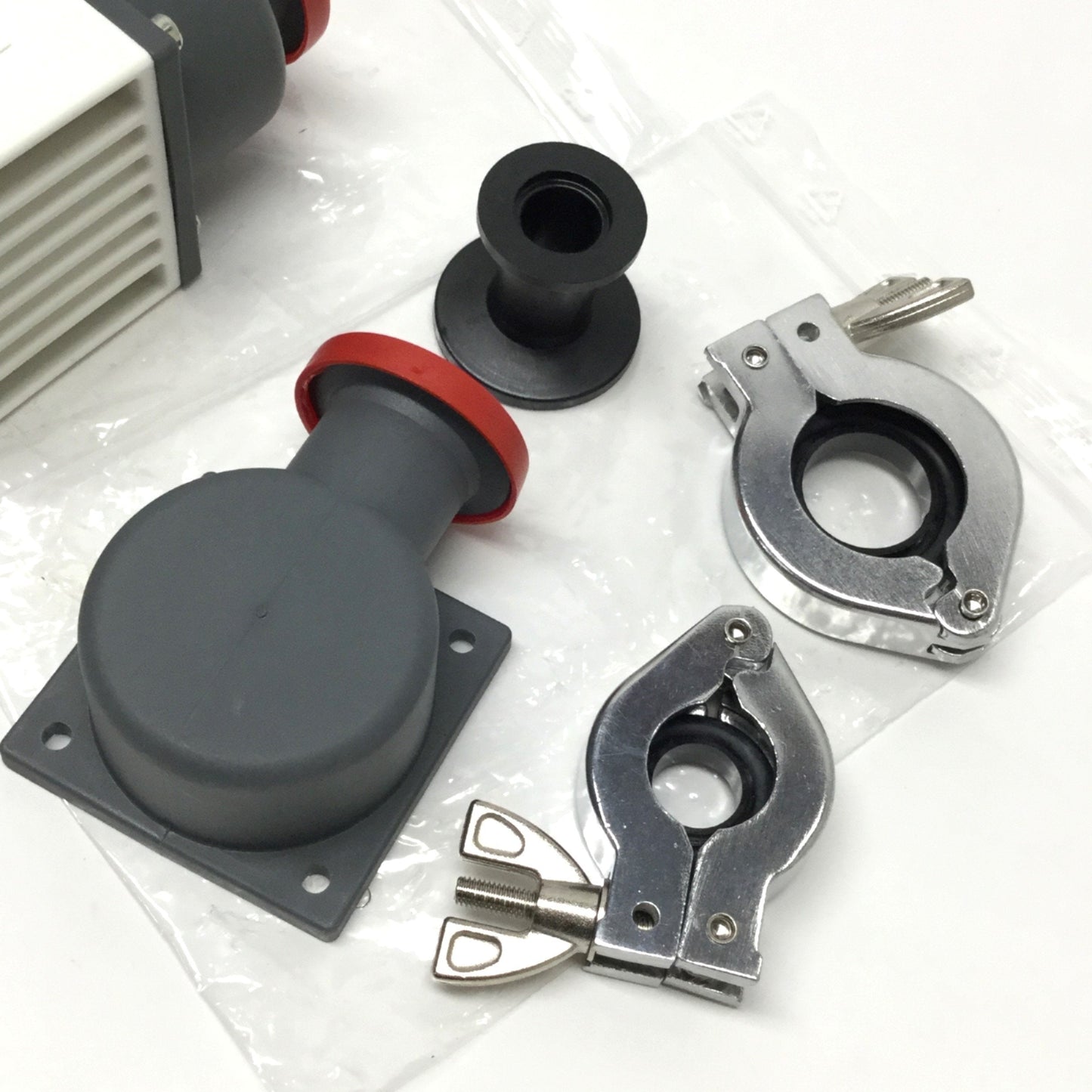 New – Open box Pfeiffer Adixen ES 25 S ACP Vacuum Pump External Exhaust Silencer DN25 ISO-KF