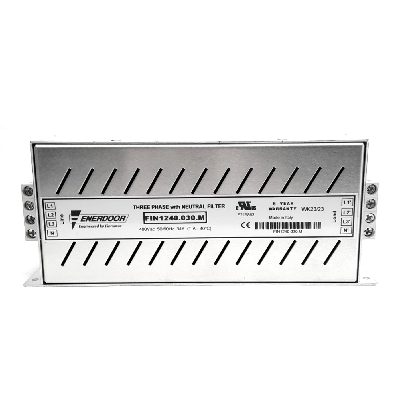 New Enerdoor FIN1240.30.M Three Phase with Neutral Filter, 480VAC 30A, 3mA Leakage