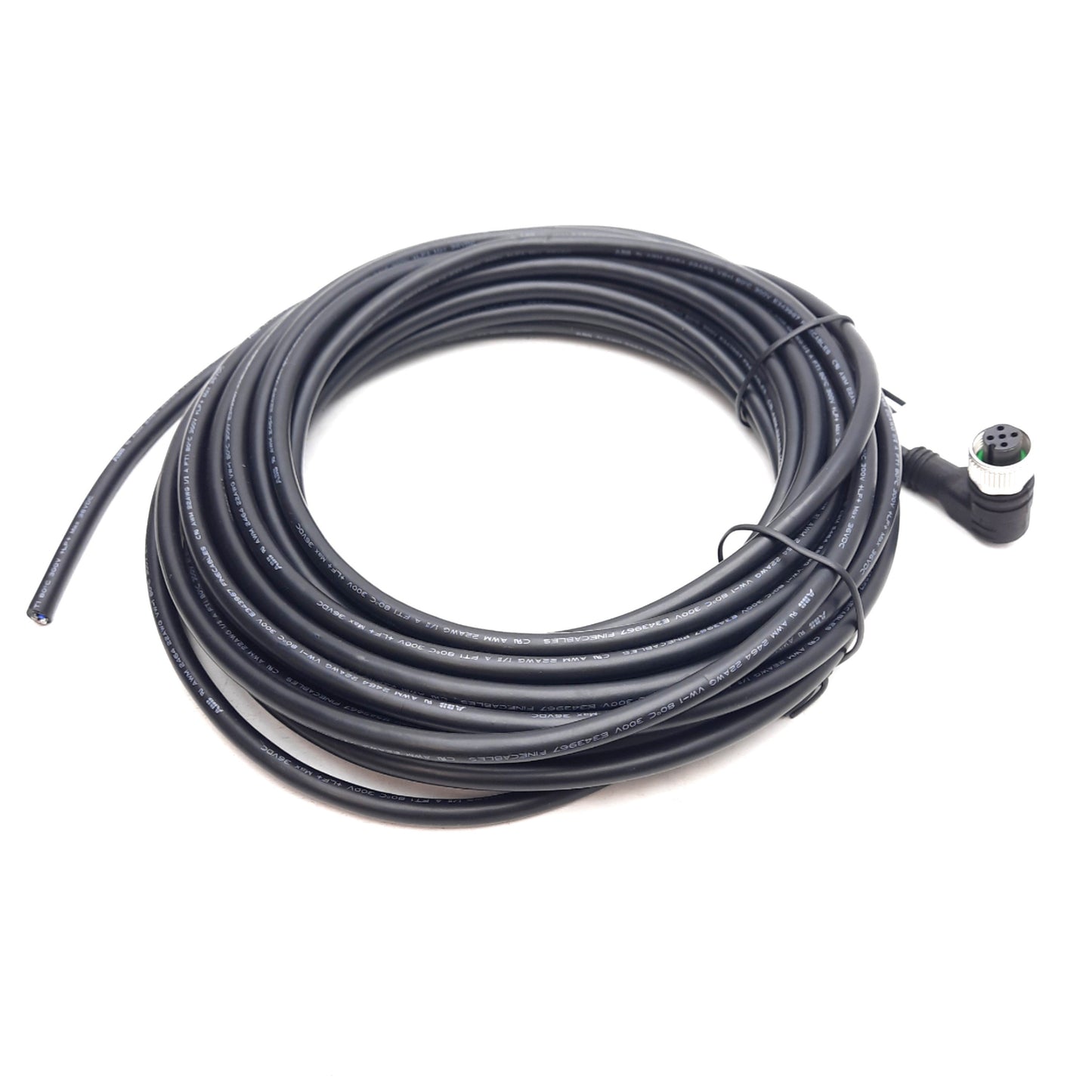 New ABB 2TLA020056R1500 M12-C101V2 Sensor Cable, M12 5-Pin Female Right-Angle, 10m
