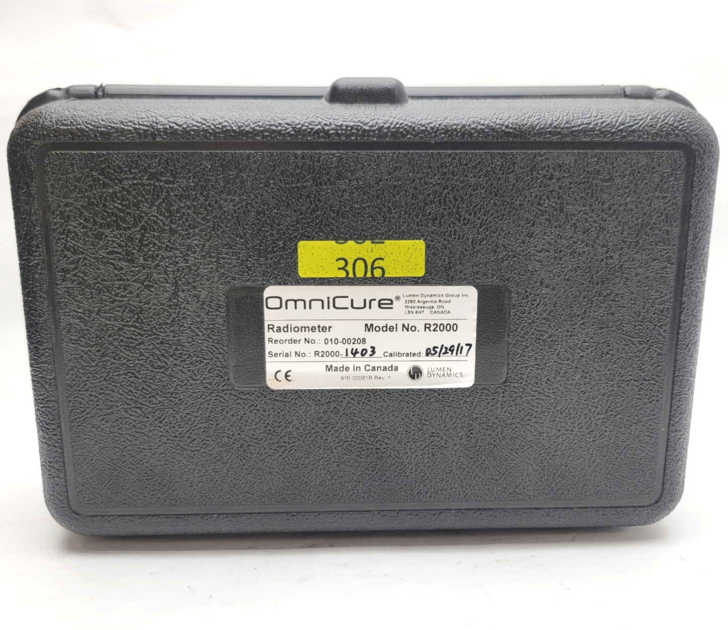 Used Lumen Dynamics 010-00208 OmniCure R2000 UV Radiometer 1mW-12W 250nm-1µm, 3/5/8mm