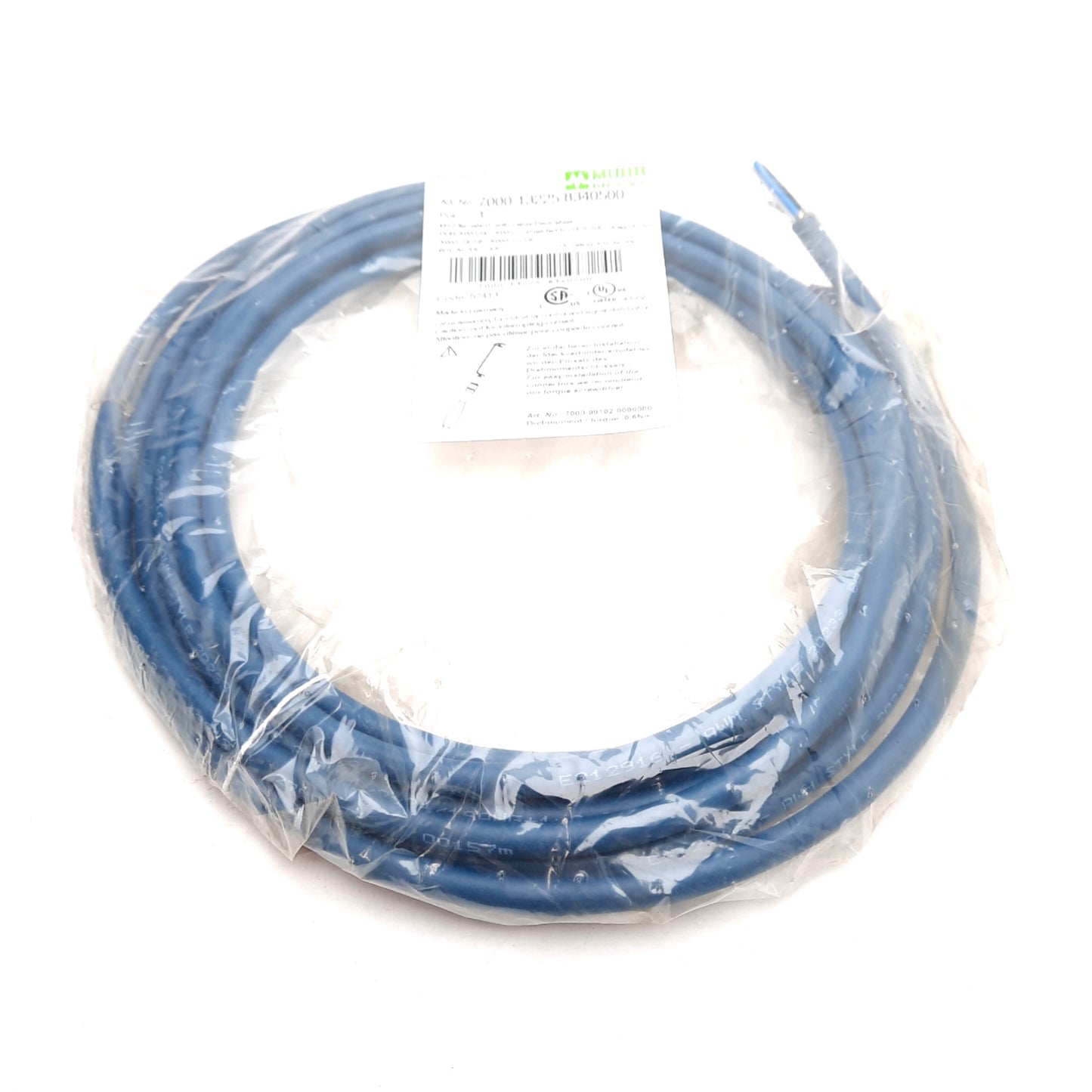 New Murrelektronik 7000-13225-8340500 DeviceNet Cable M12 5-Pin Female 0° to Cut End