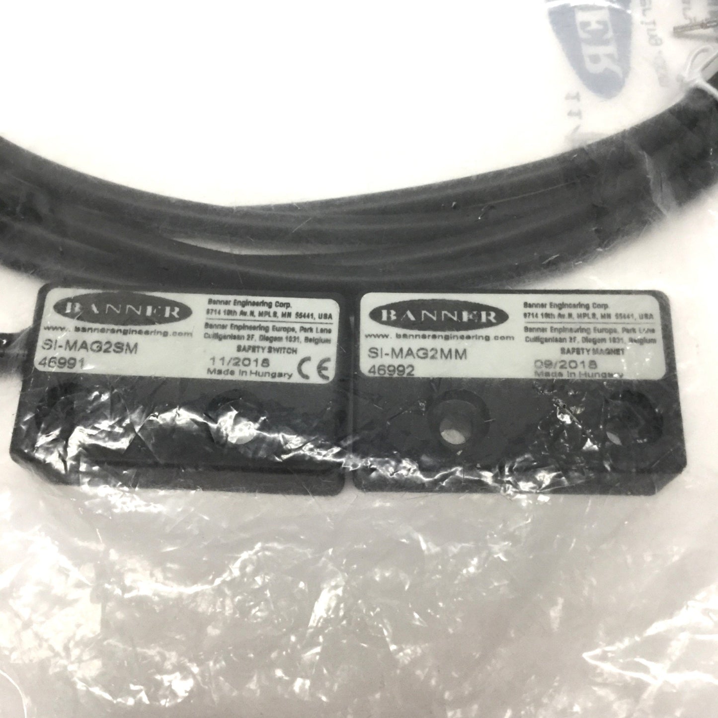 New Banner SI-MAG2SM SI-MAG2MM Magnetic Safety Interlock Switch Sensor, 1NC-1NO