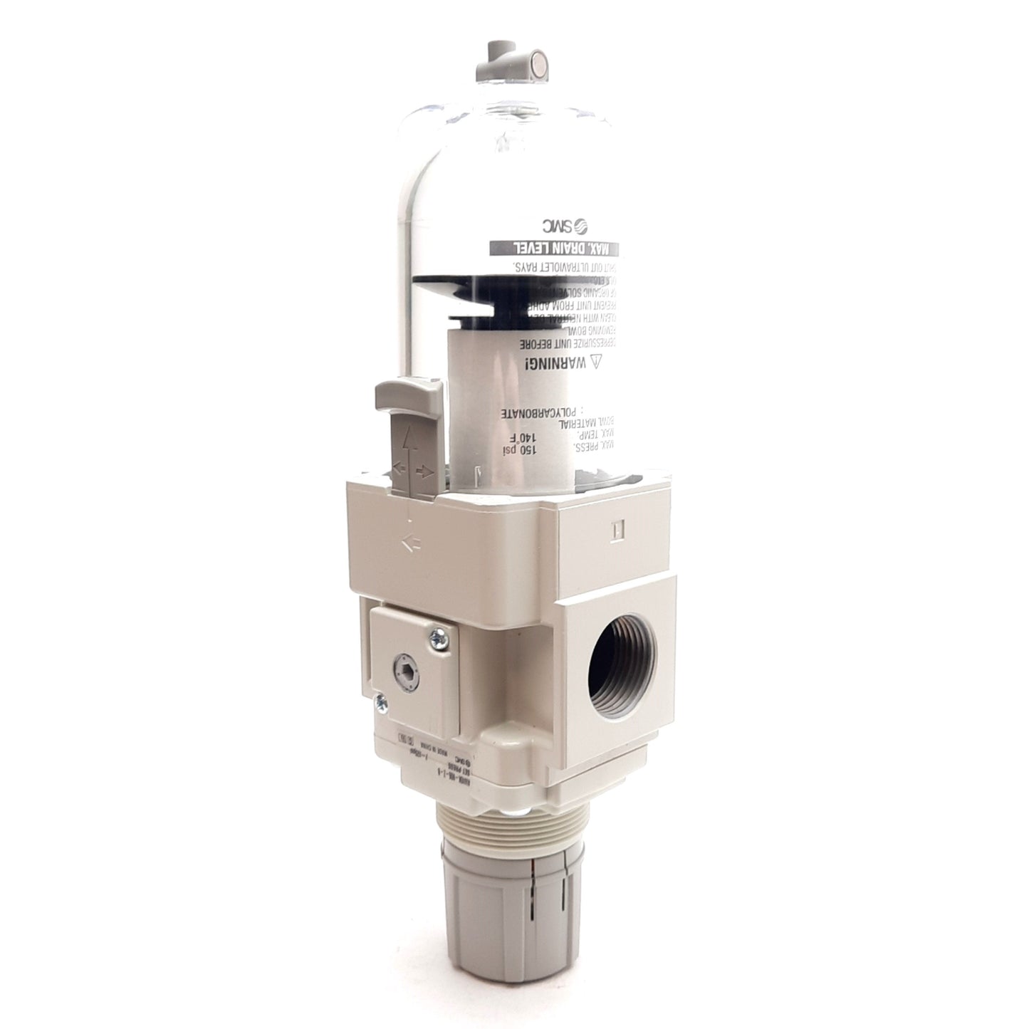 New SMC AW40K-N06-Z-B Filter Regulator, 7-125psi, 1/2in NPT, 5µm Filtration