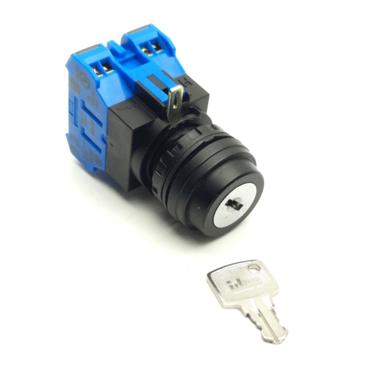Used Lot of 2 IDEC HW1K-2B20 Keyed Selector Switch, 22mm, 2-NO, Retained Right 2-Pos