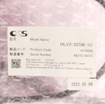 New CCS HLV3-22SW-1C High Output Cylindrical Type Spot Light, White, SMR-03V-B