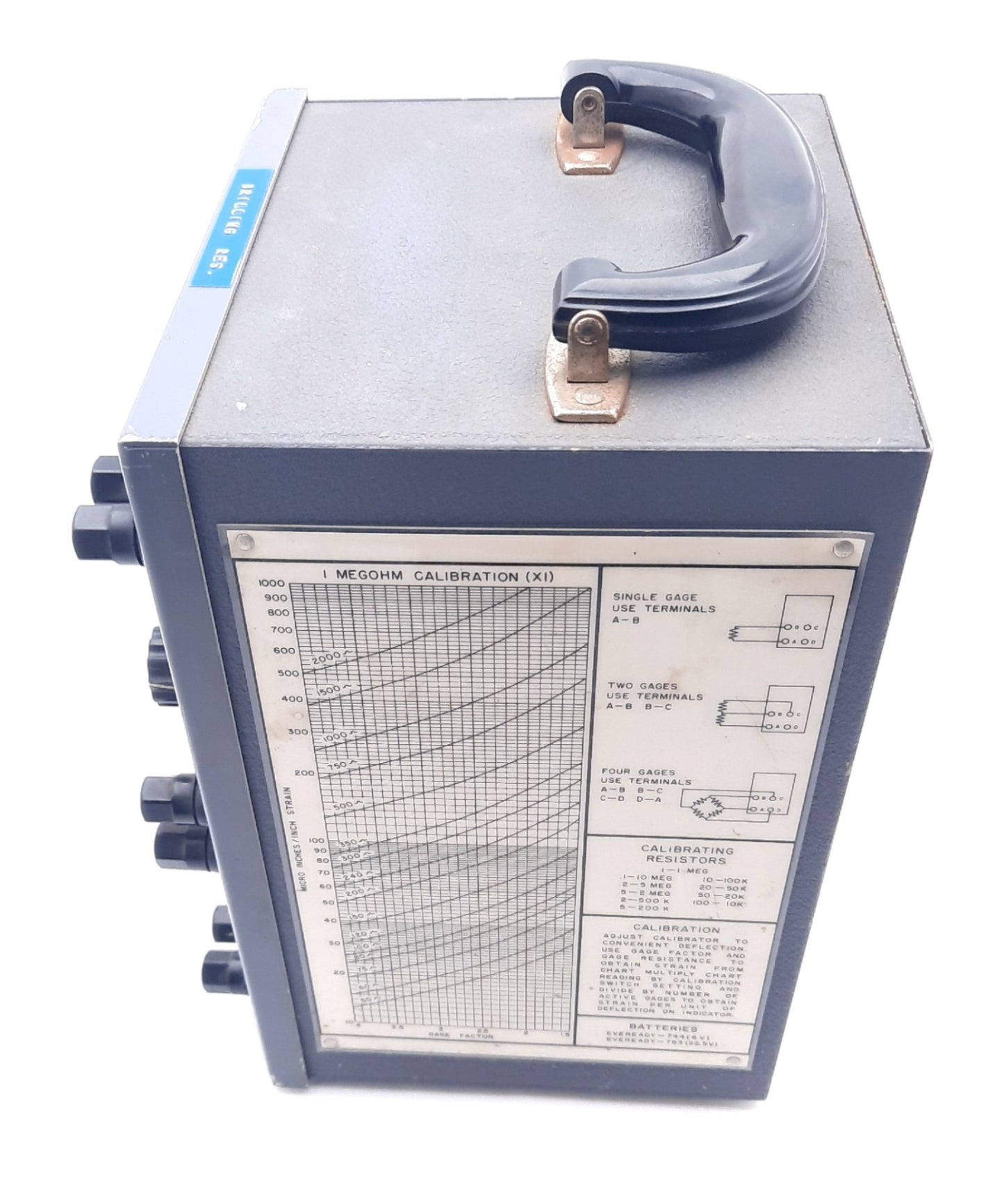 Used DuMount Type 335 Strain Gage Control for the oscillograph Self Powered