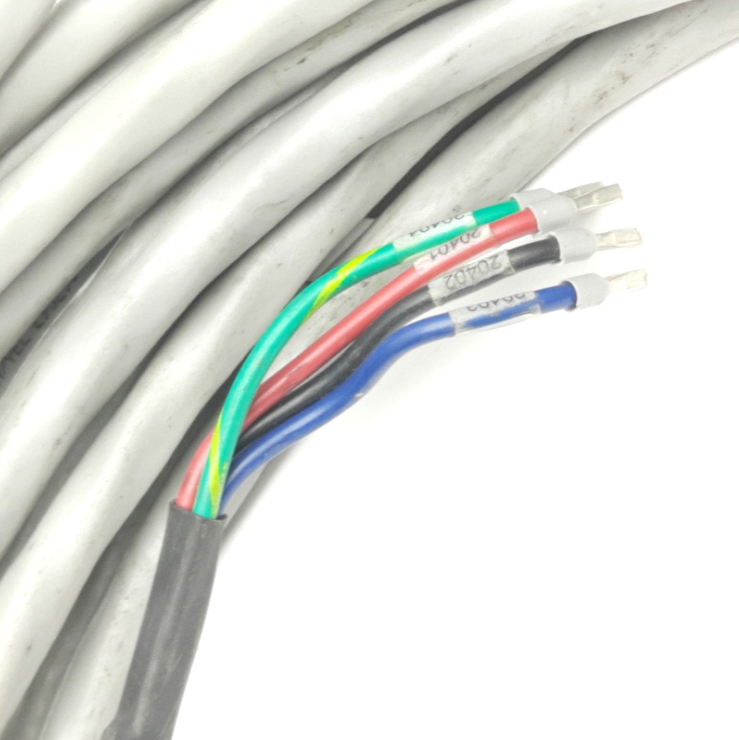 Used Parker 170-24034 Motor Cable Assembly 14AWG, 50Ft, Right Angled Female, 3/4"
