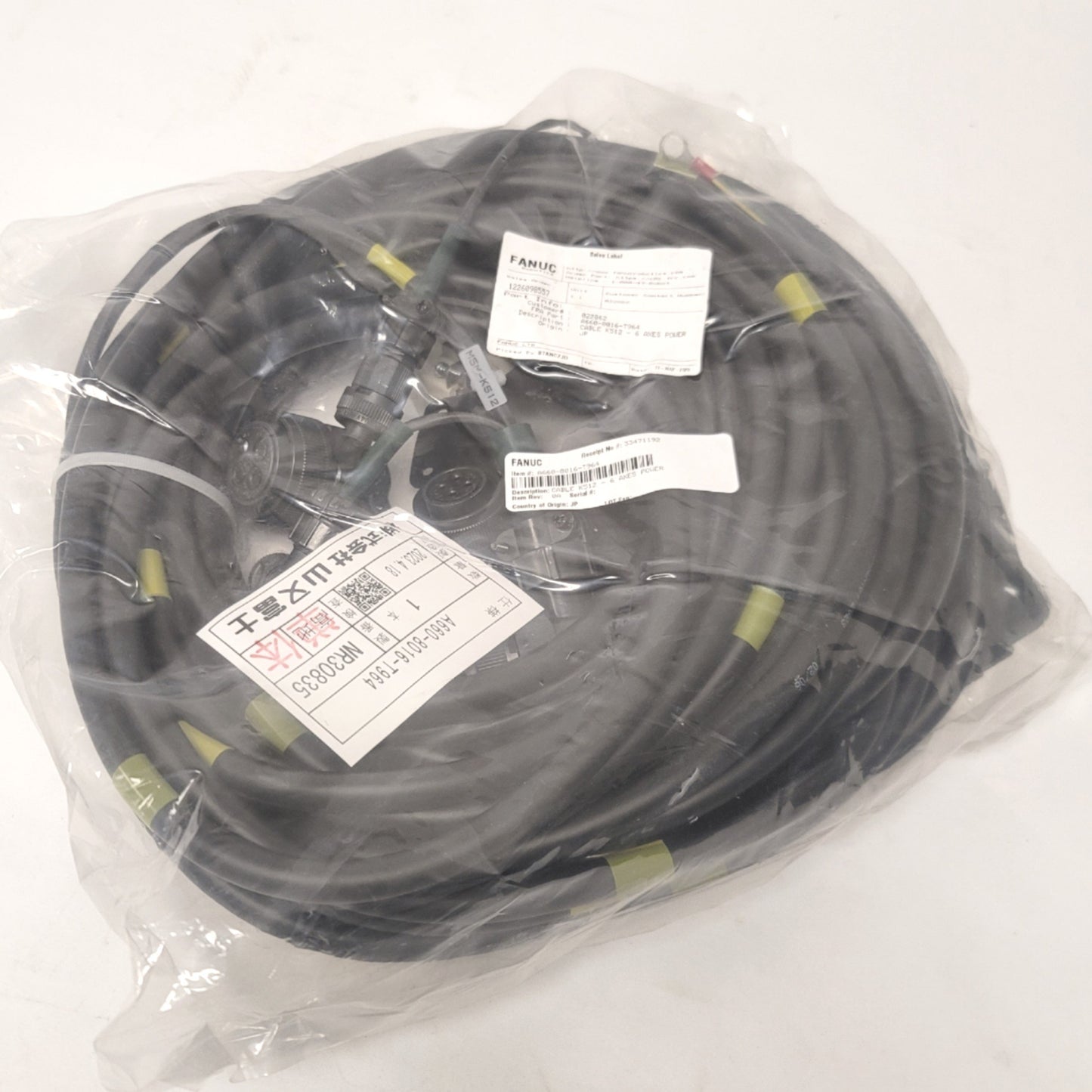 New Fanuc A660-8016-T964 K512 6-Axis Power Cable For Fanuc R-30iB/R-30iA Controller