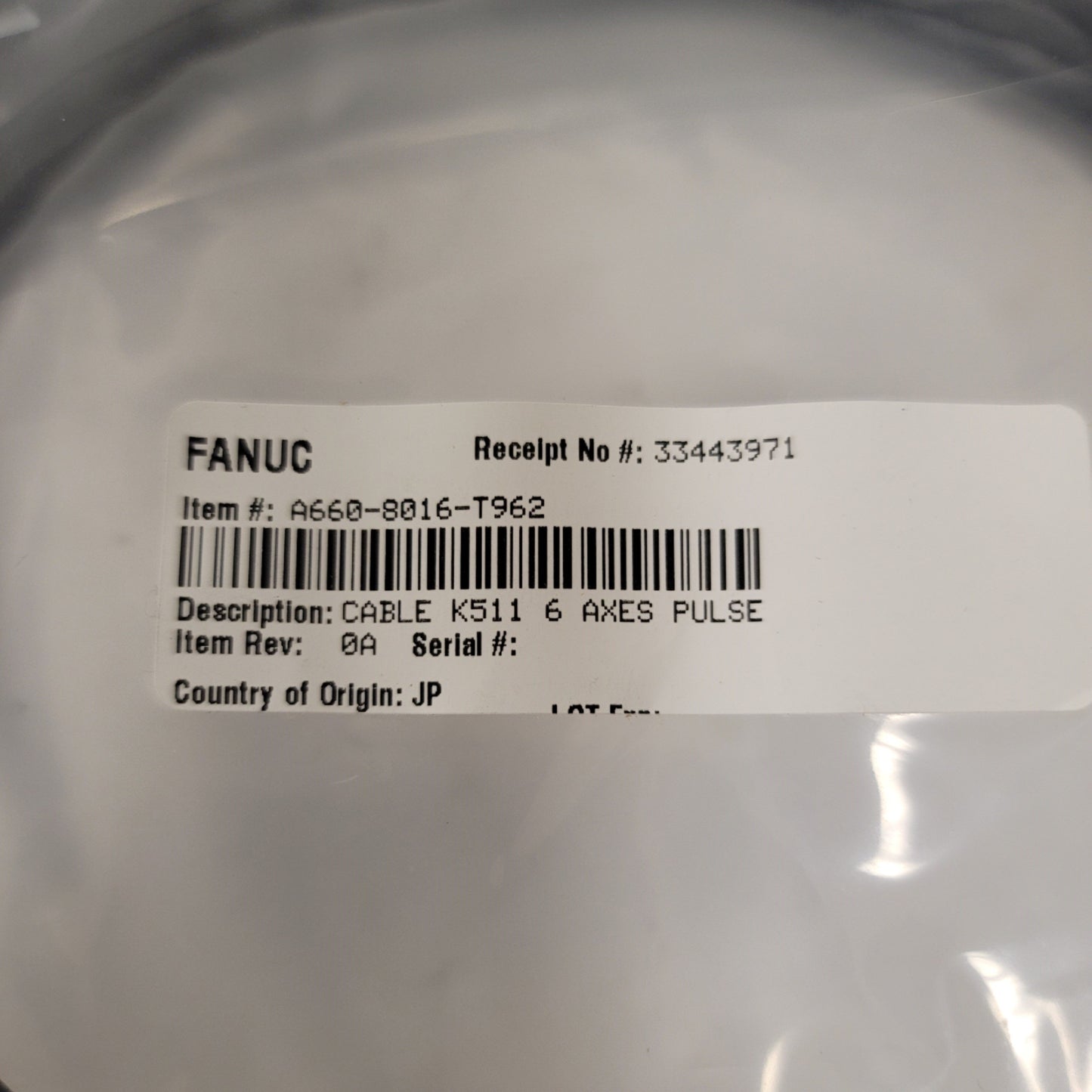 New Fanuc A660-8016-T962 K511 6-Axis Robot Pulse Coder Cable For Fanuc R-30iB/R-30iA