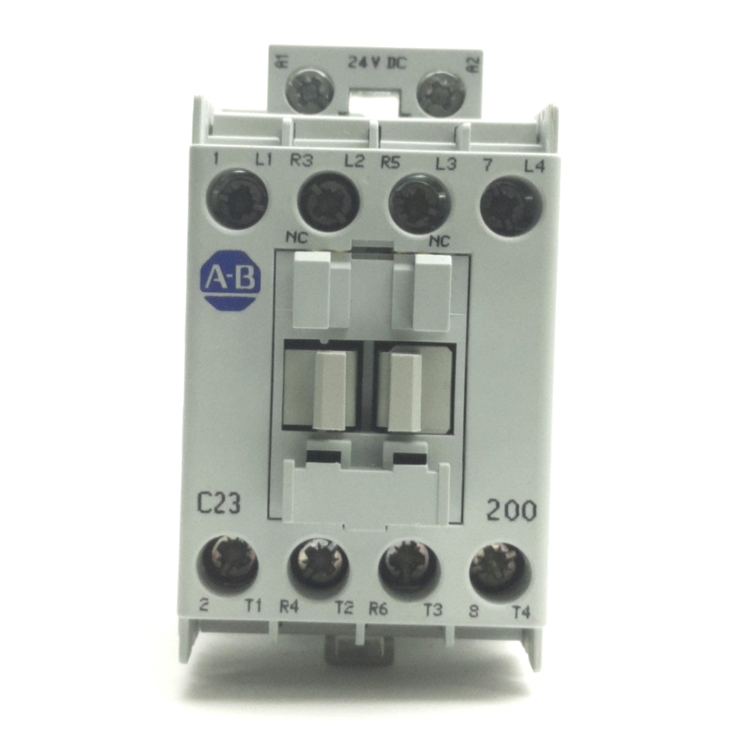 Used Allen Bradley 100-C23ZJ200 Contactor 600VAC 30A, 4-Poles 3-Ph, 24V DC Coil