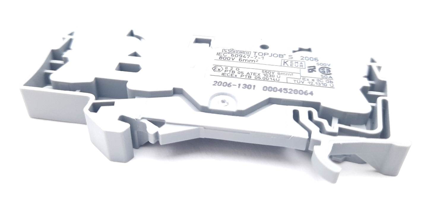 New Lot of 25 Wago 2006-1301 TopJob Feedthrough Terminal Block 600V 50A 20-8 AWG