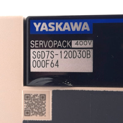 Used Yaskawa SGD7S-120D30B000F64 Sigma-7 Servopack, 3-Phase, 480Y/277V 8.6A, 3.0kW