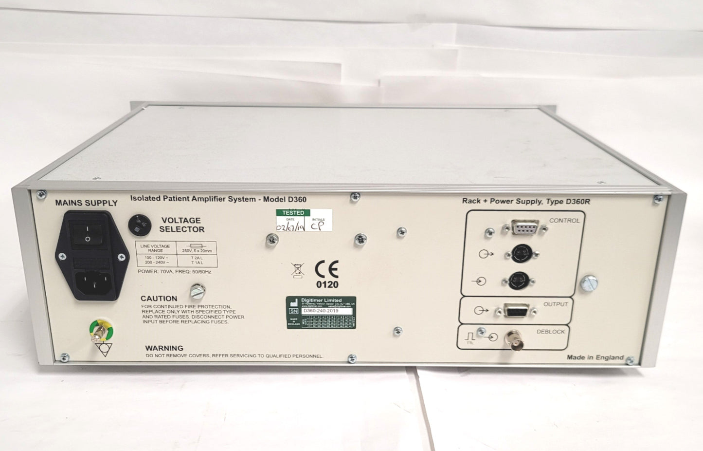 Used Digitimer D360 8-Channel Patient Amplifier For EEG, EMG And Evoked Potentials