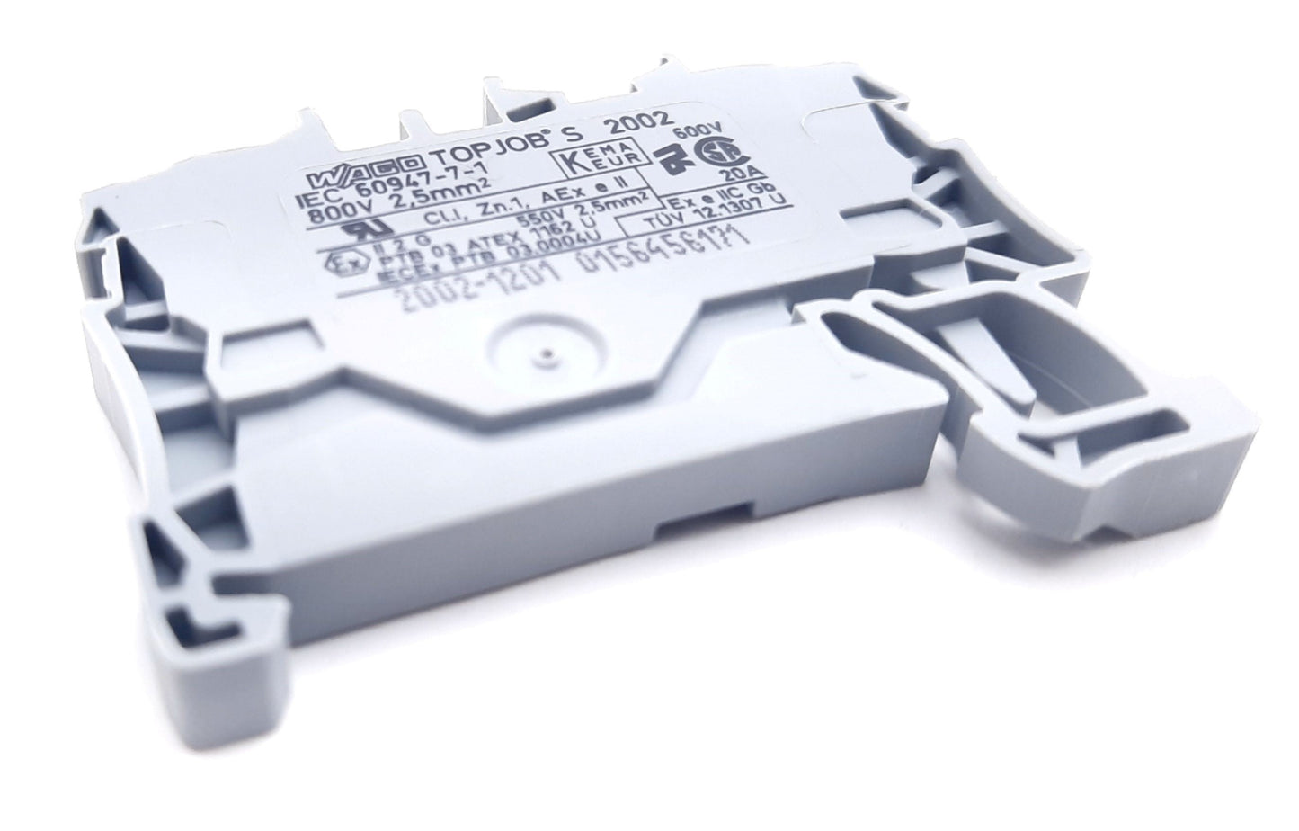 New Lot of 100 Wago 2002-1201 TOP JOB Feed-Thru Terminal Blocks, Cage-Clamp 600V 20A