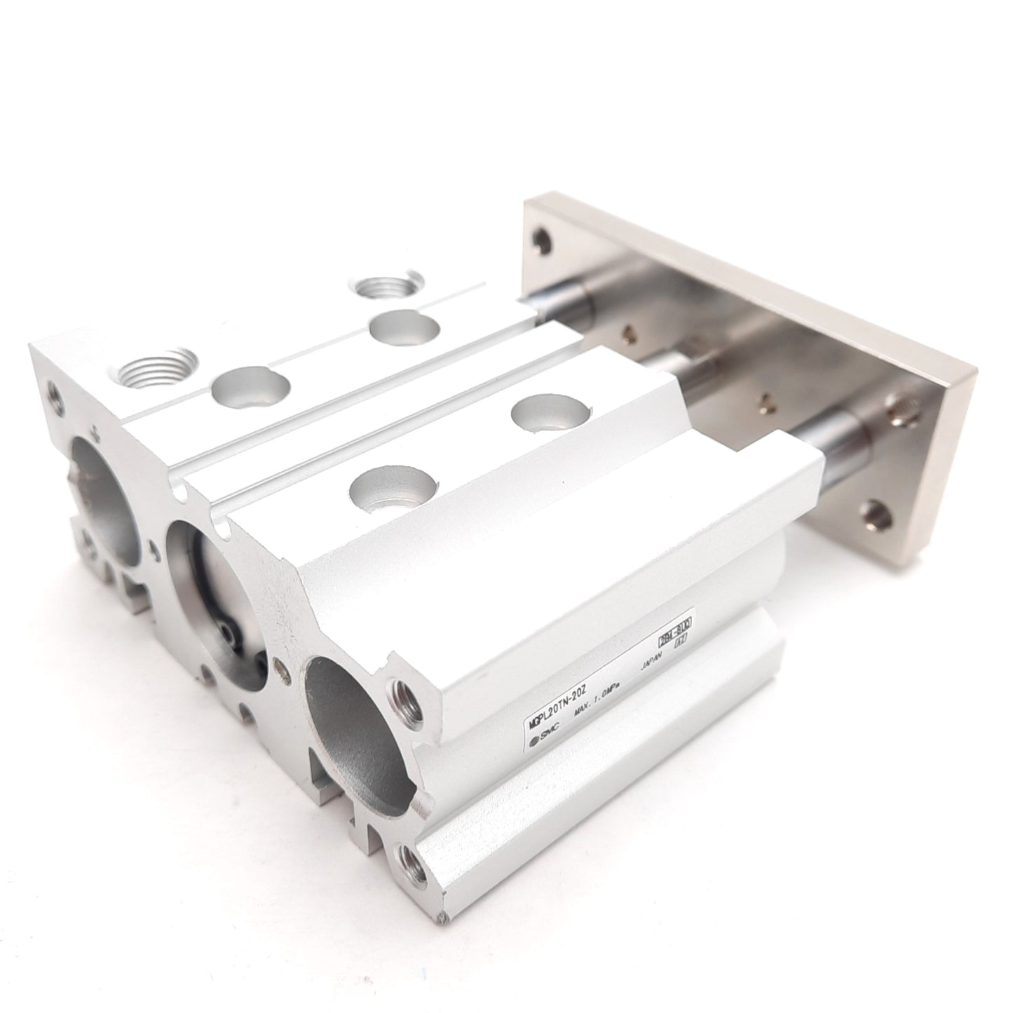 New SMC MGPL20TN-20Z Guided Cylinder, ø20mm Bore, 20mm Stroke, 1/8in NPT, 1.0MPa