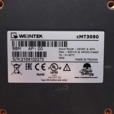 Weintek cMT3090 9.7in Touch Screen HMI 24VDC 900mA, 500:1, LED, 1024 x 768