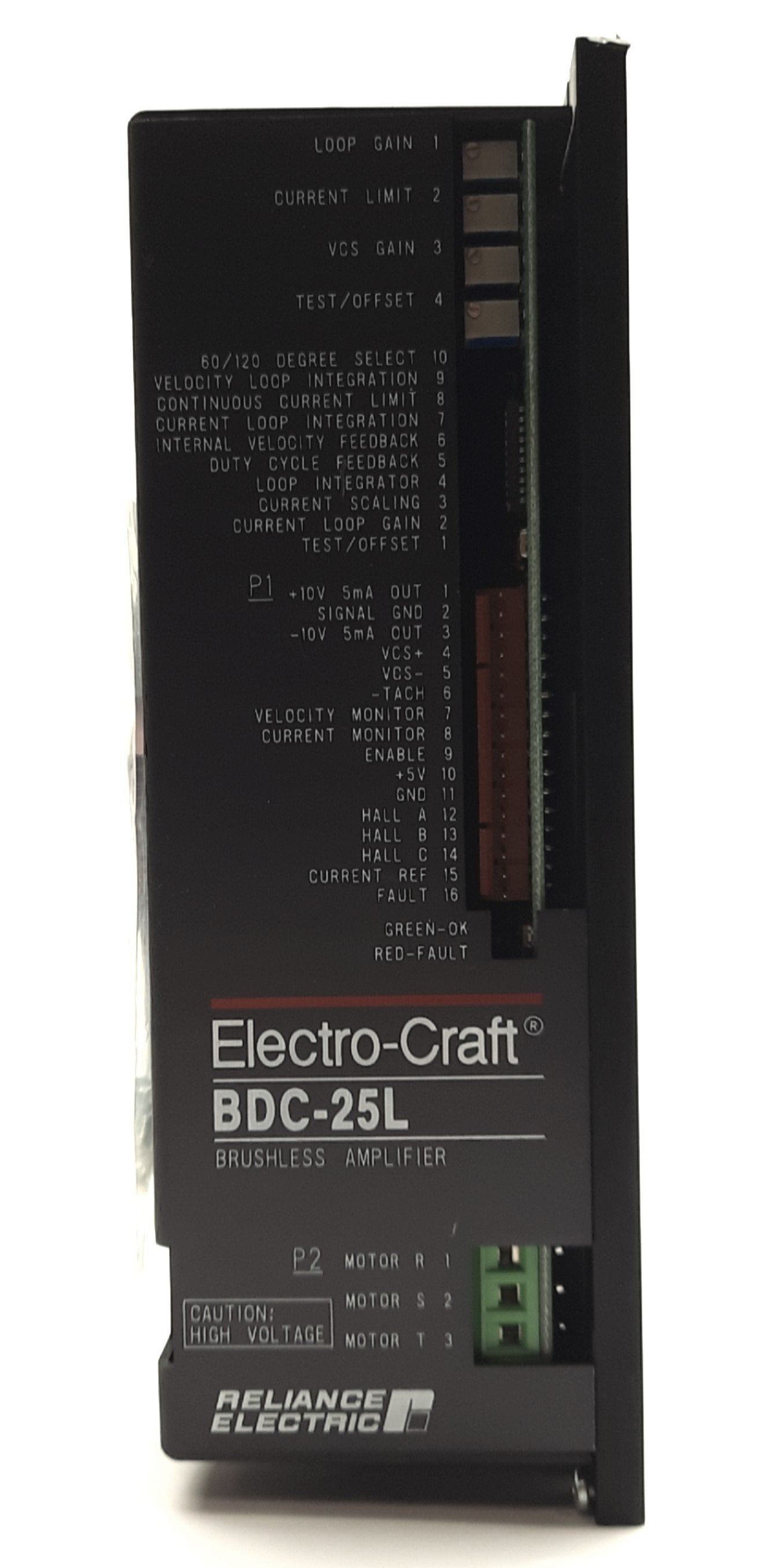 New Reliance Electric BDC-25L W/O HS Electro-Craft Brushless DC Amplifier 25-130VAC
