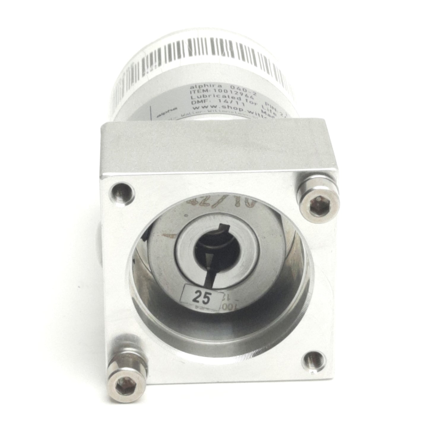 Used Wittenstein Alphira 040-2 10012964 Gearhead, 25:1, 10mm shaft, 8mm Input