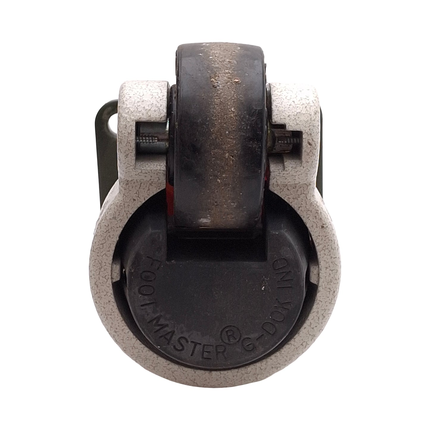 Used Lot of 2 Footmaster GD-80-F-NYN Leveling Casters, 63mm Wheel, 103mm Height