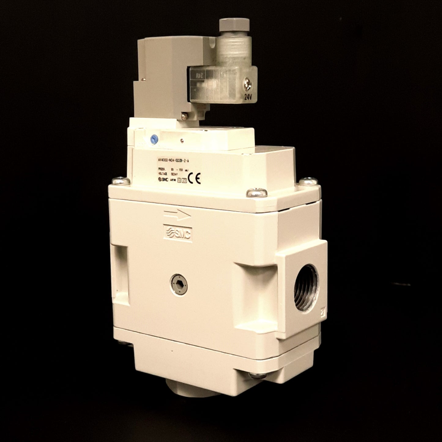 New SMC AV4000-N04-5DZB-Z-A Soft Start Valve, 1/2in NPT Port, 24VDC, 30-150psi