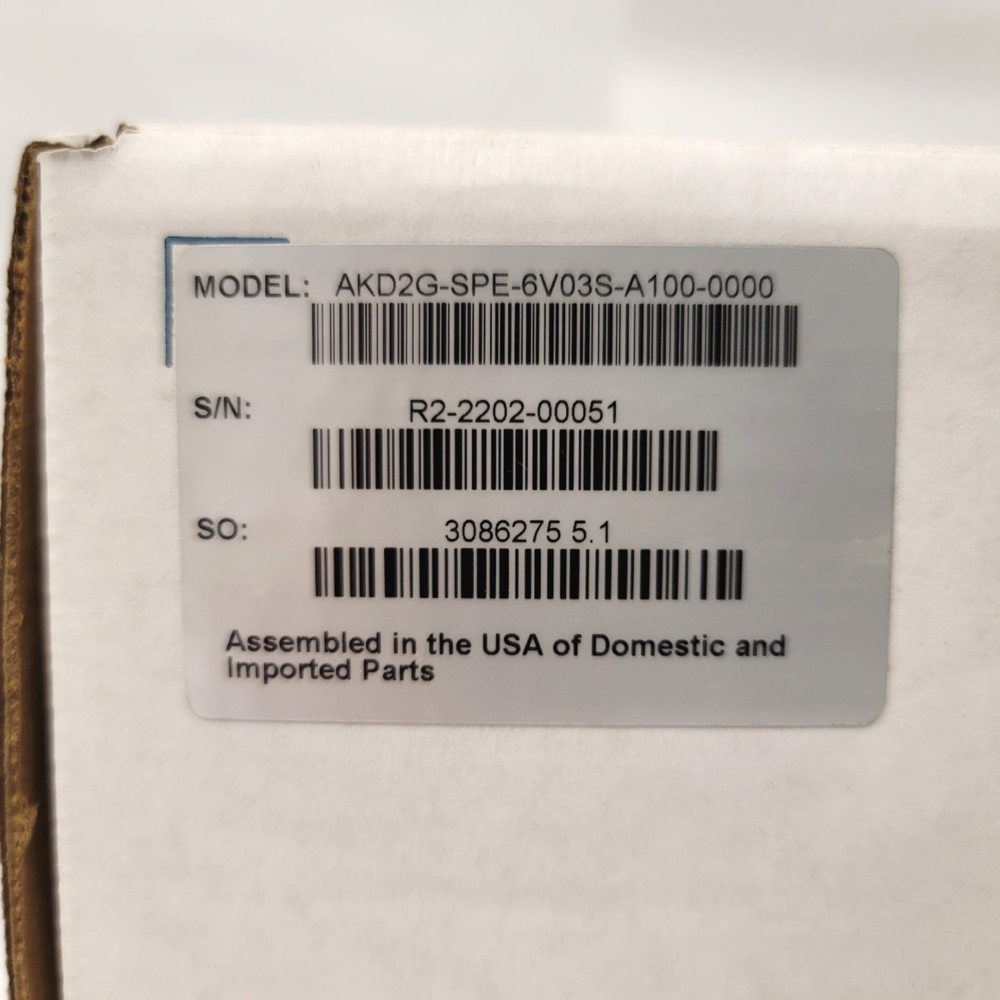 New Kollmorgen AKD2G-SPE-6V03S-A100-0000 Servo Drive 120/240VAC 1-3Ph, 3A, 1kW