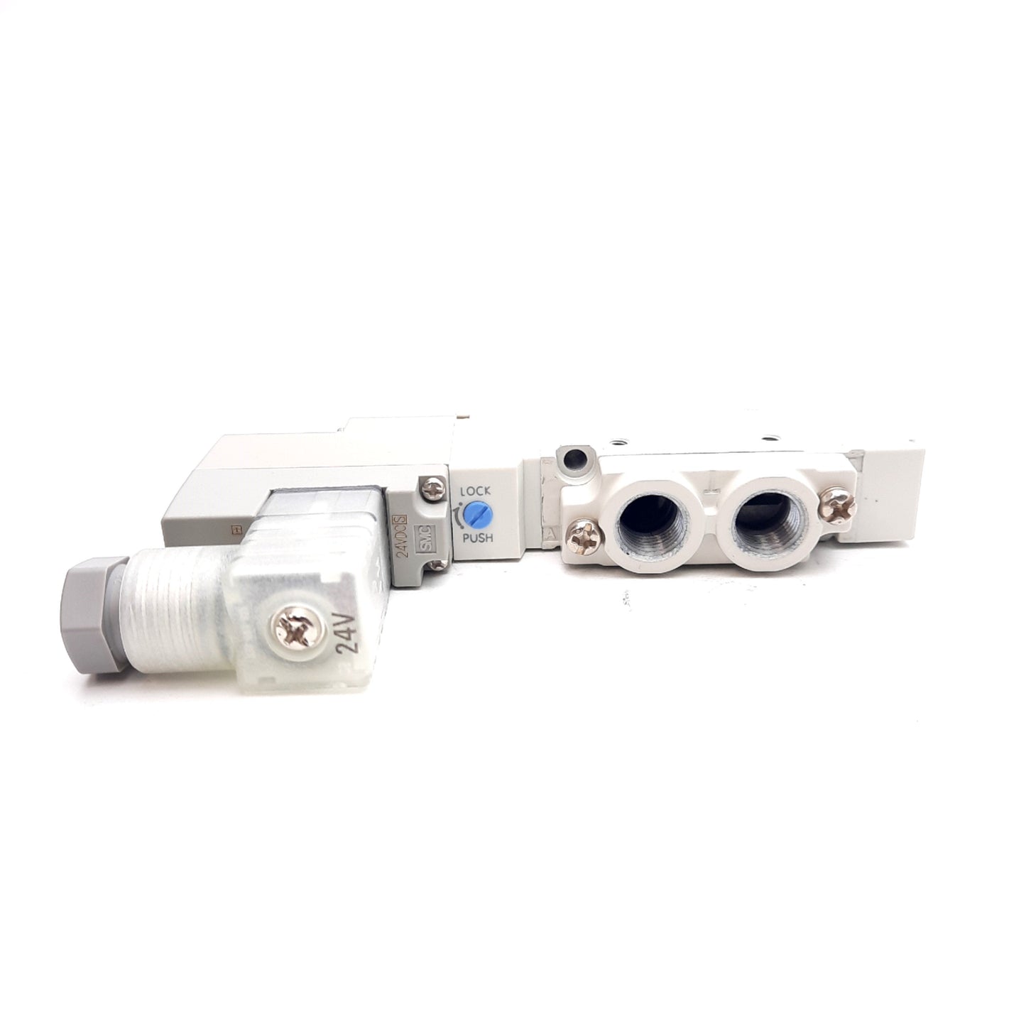 New SMC SY5120-5DZD-01T Solenoid Valve, 5-Port 2-Position, 1/8in NPTF, 24VDC Coil