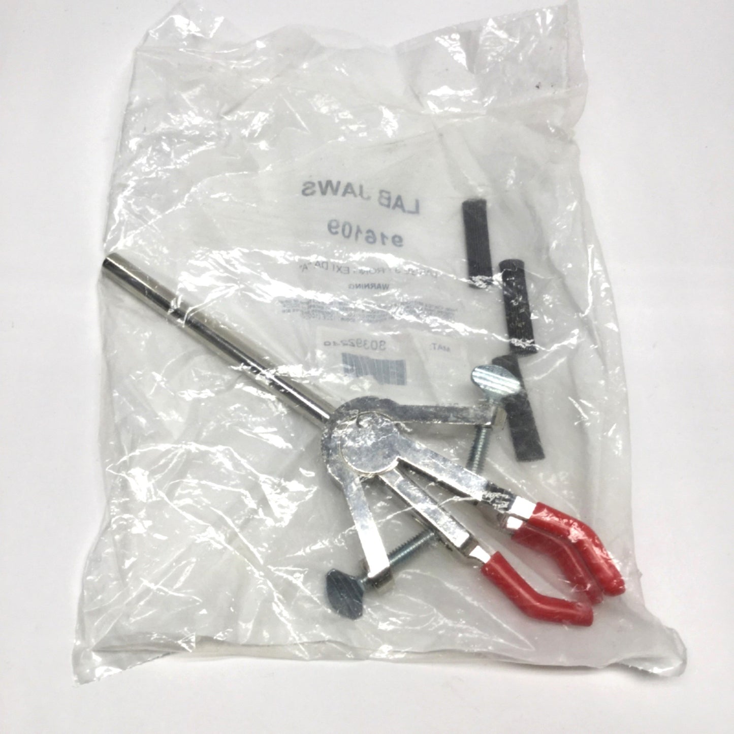 New Ace Glass 11064-13 Lab Extension Clamp 3-Prong, Dual Adjustment, Rubber Coated