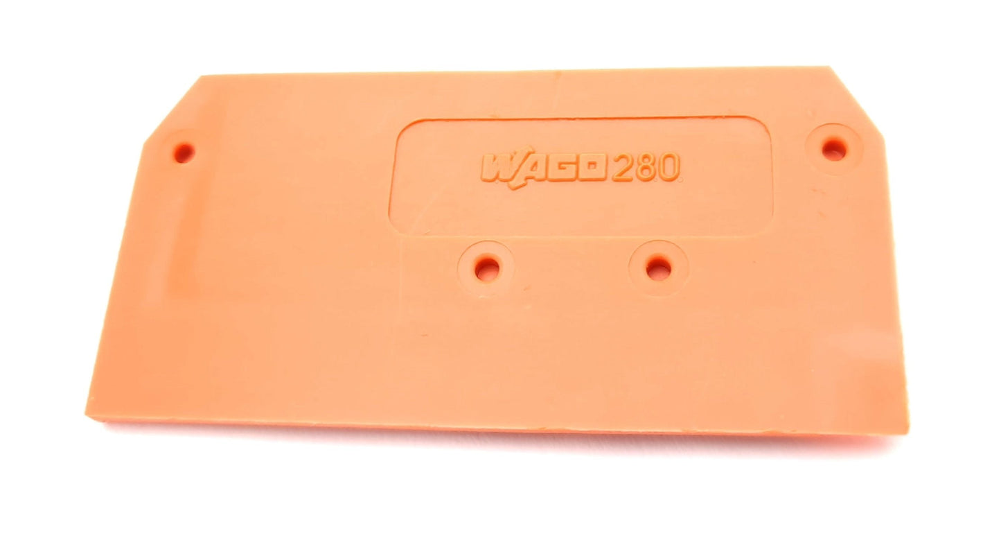New Lot of 50 Wago 280-309 Terminal Block End Plate, 2.5mm x 26mm x 52.5mm