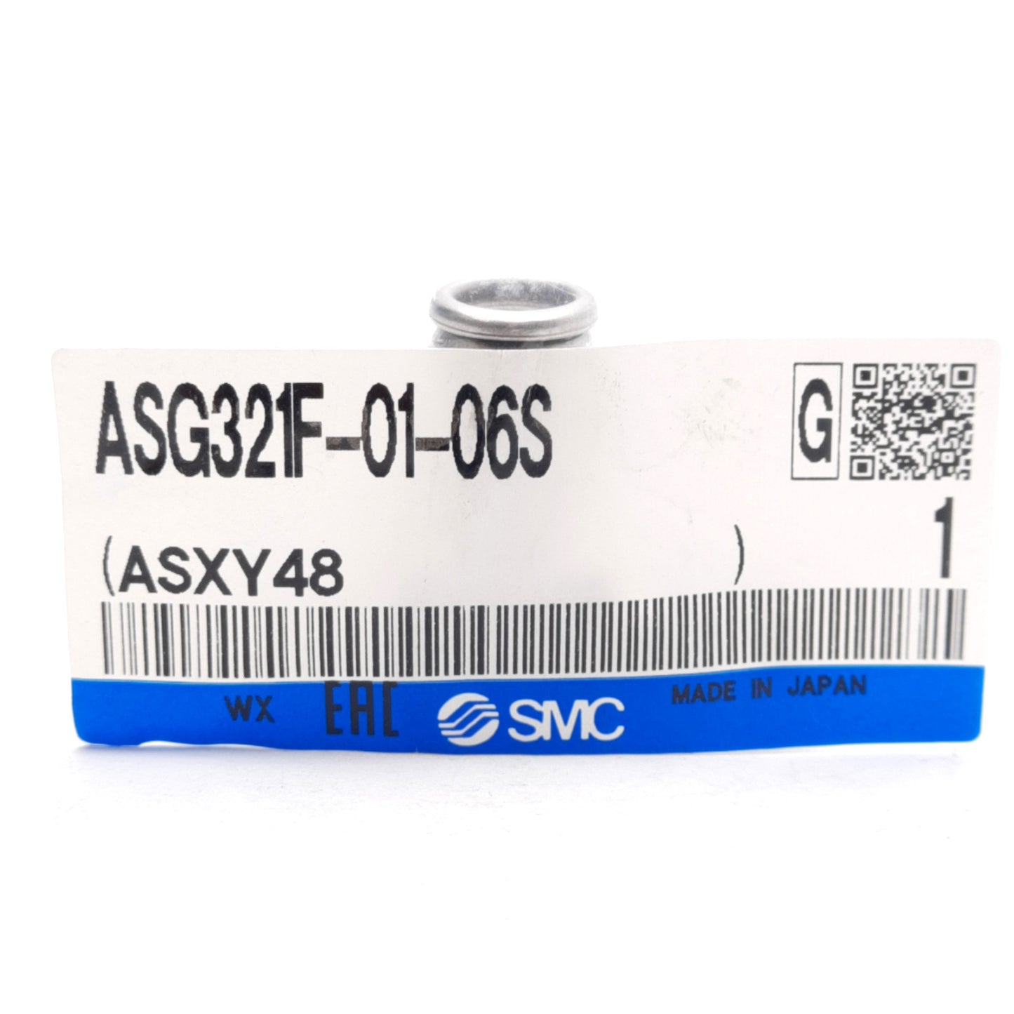 New SMC ASG321F-01-06S Flow Controller Fitting, R1/8 Port w/ Sealant, ø6mm One-Touch