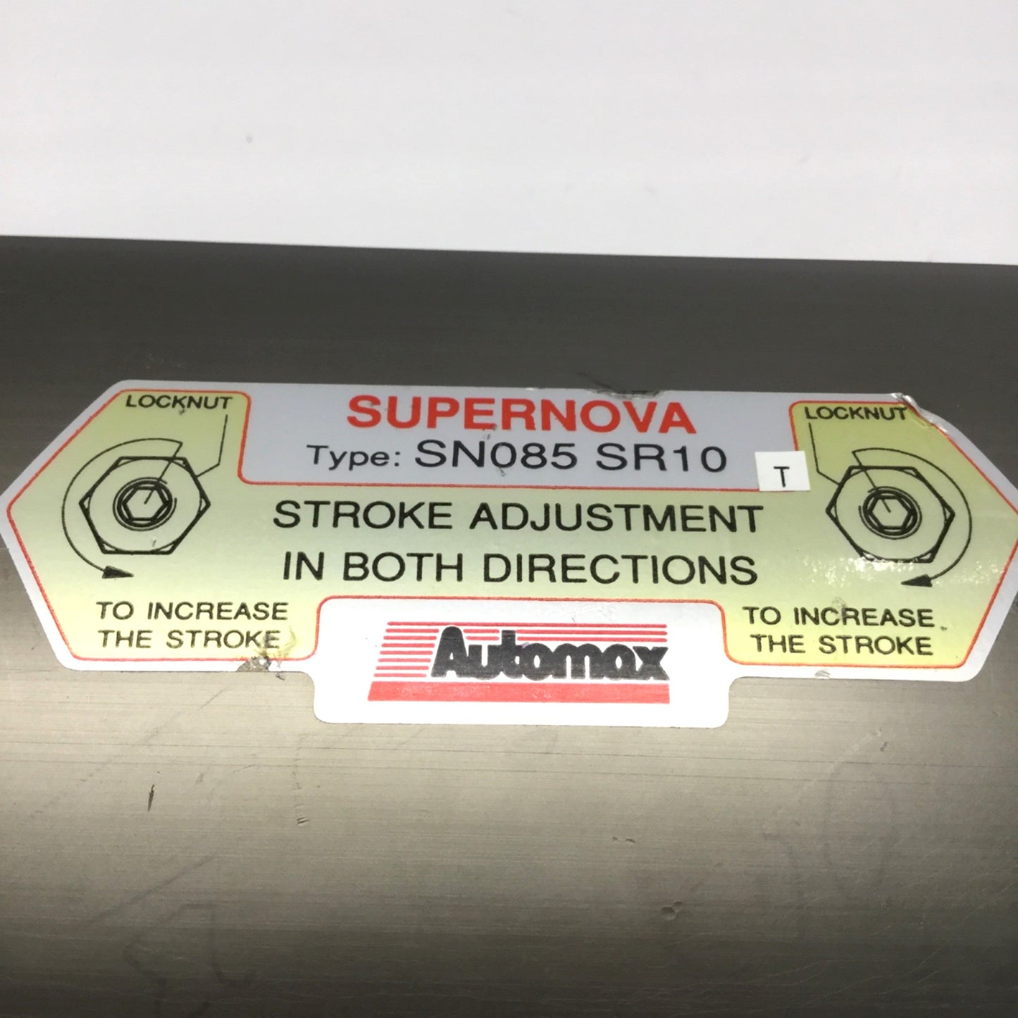 Used Automax SN085 SR10 SUPERNOVA Rack and Pinion Rotary Valve Actuator 90°, 150psi