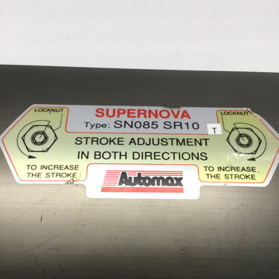 Used Automax SN085 SR10 SUPERNOVA Rack and Pinion Rotary Valve Actuator 90°, 150psi