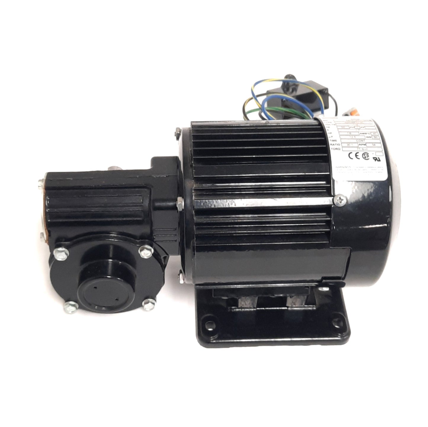 Used Bodine 42R4BFCI-5L AC Right-Angle Gearmotor 57RPM, 115VAC, 1/8HP, 30:1 Ratio