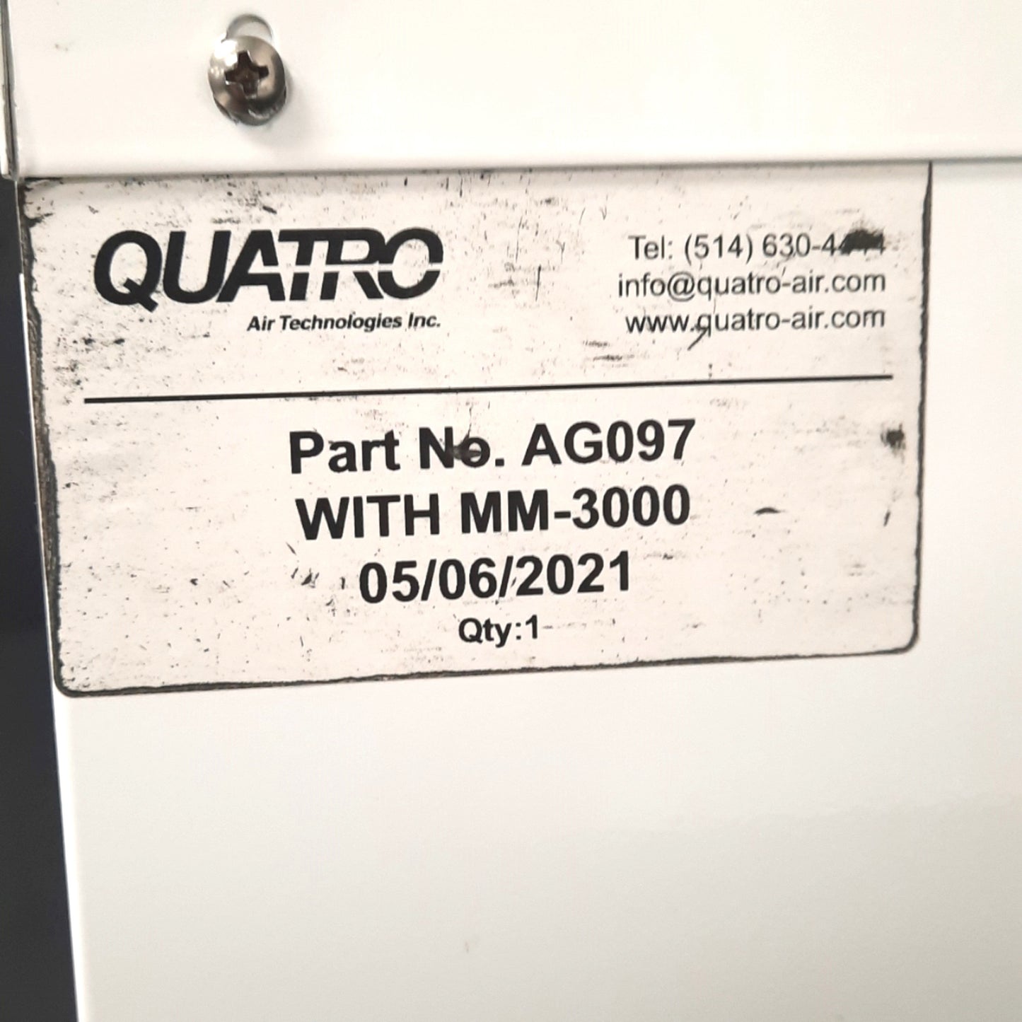 Used Quatro AG097 Chemical Filter Module, 12in x 15in x 8in, For SPH400/SPH800