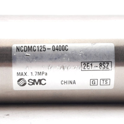 Used SMC NCDMC125-0400C Stainless Steel Cylinder ø1.25in Bore, 4in Stroke, 1/8in NPT