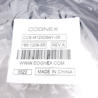 New Cognex CCB-M12XDB9Y-05 Connection Cable D-Sub 9-Pin & M12 12-Pin to Flying Leads