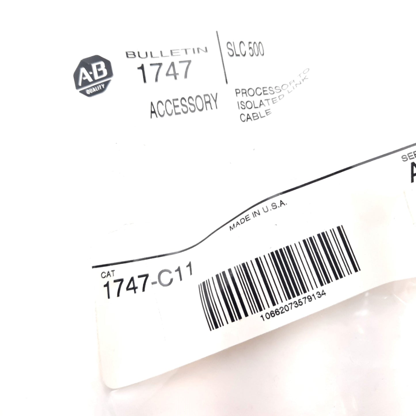 New Allen Bradley 1747-C11-A SLC500 Programmer Cable 10" RJ-45 Processor to Isolator