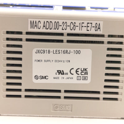 SMC JXC918-LES16RJ-100 Direct Input Step Motor Control, 24VDC, Ethernet, 100mm