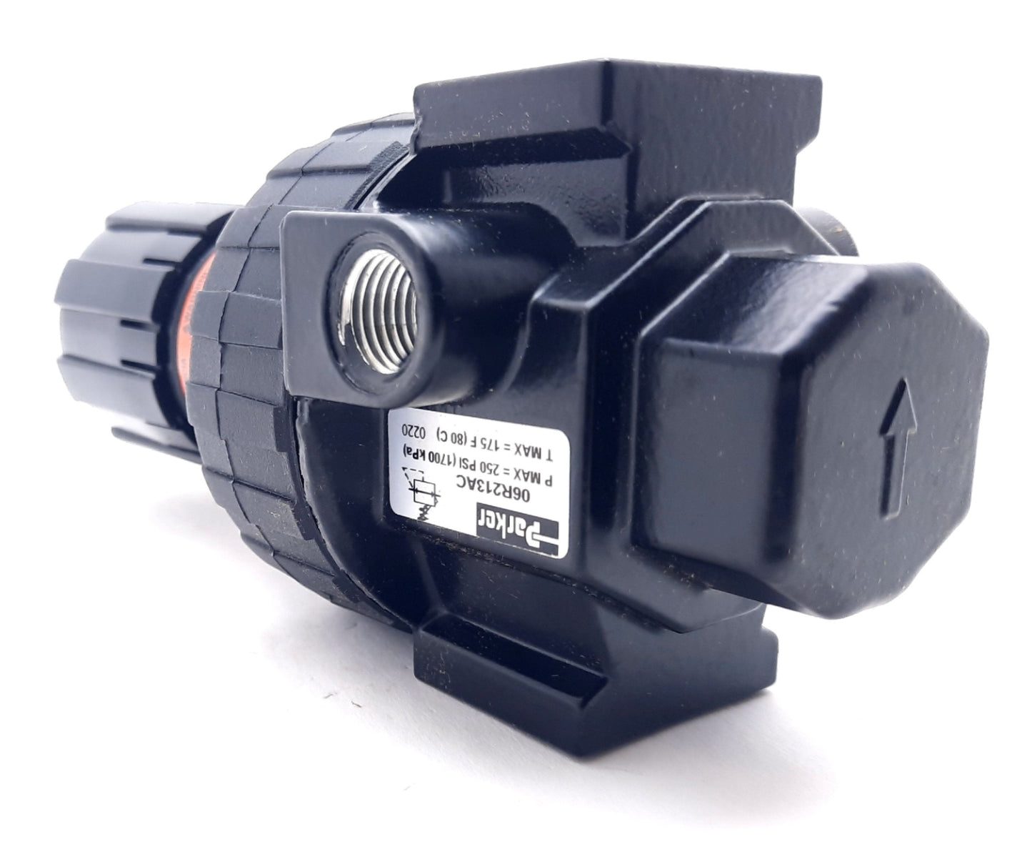 New Parker 06R213AC Air Pressure Regulator 0-125PSI, 3/8" NPT, Gauge Port 1/4: NPT