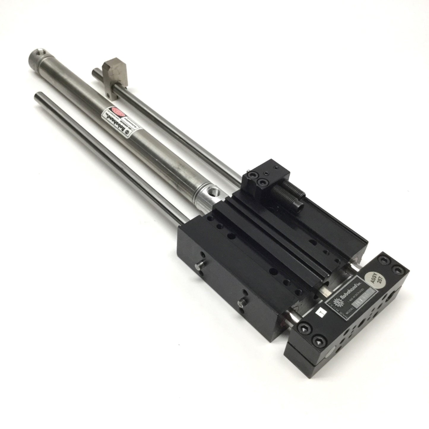 Used Robohand Destaco DLT-10-A-C-7 Linear Thruster Slide 7" Stroke w/Air Cushion