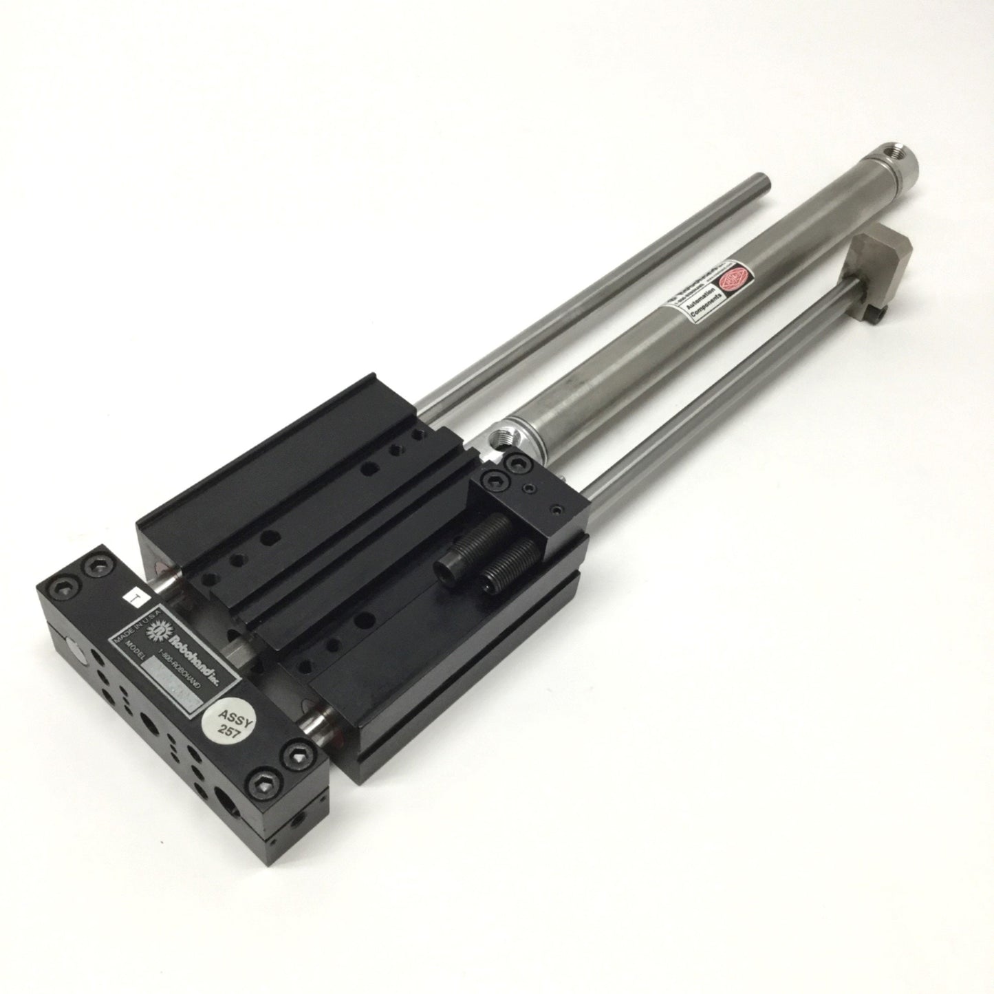 Used Robohand Destaco DLT-10-A-C-7 Linear Thruster Slide 7" Stroke w/Air Cushion