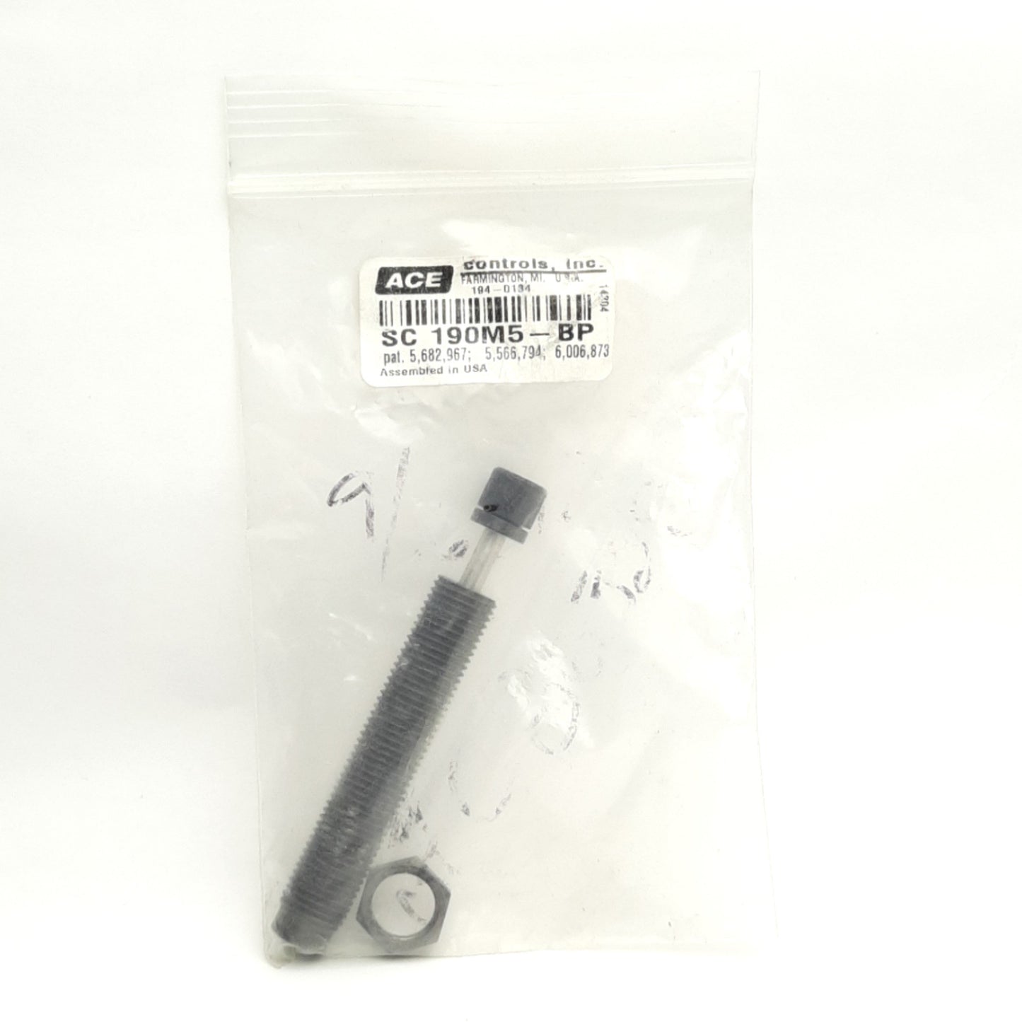 New Ace Controls SC190M5-BP Miniature Shock Absorber 12mm Stroke 31J Max, M14 Thread